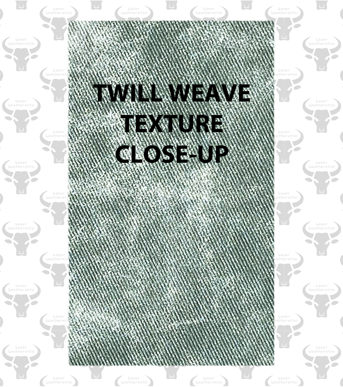 Denim - Worn Gray - 24"x12.25"x1.5mm Leatherette with adhesive (Twill weave texture)