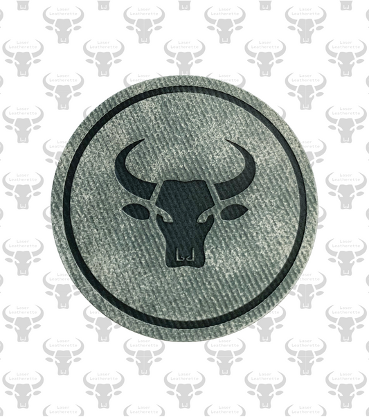 Denim - Worn Gray - 24"x12.25"x1.5mm Leatherette with adhesive (Twill weave texture)