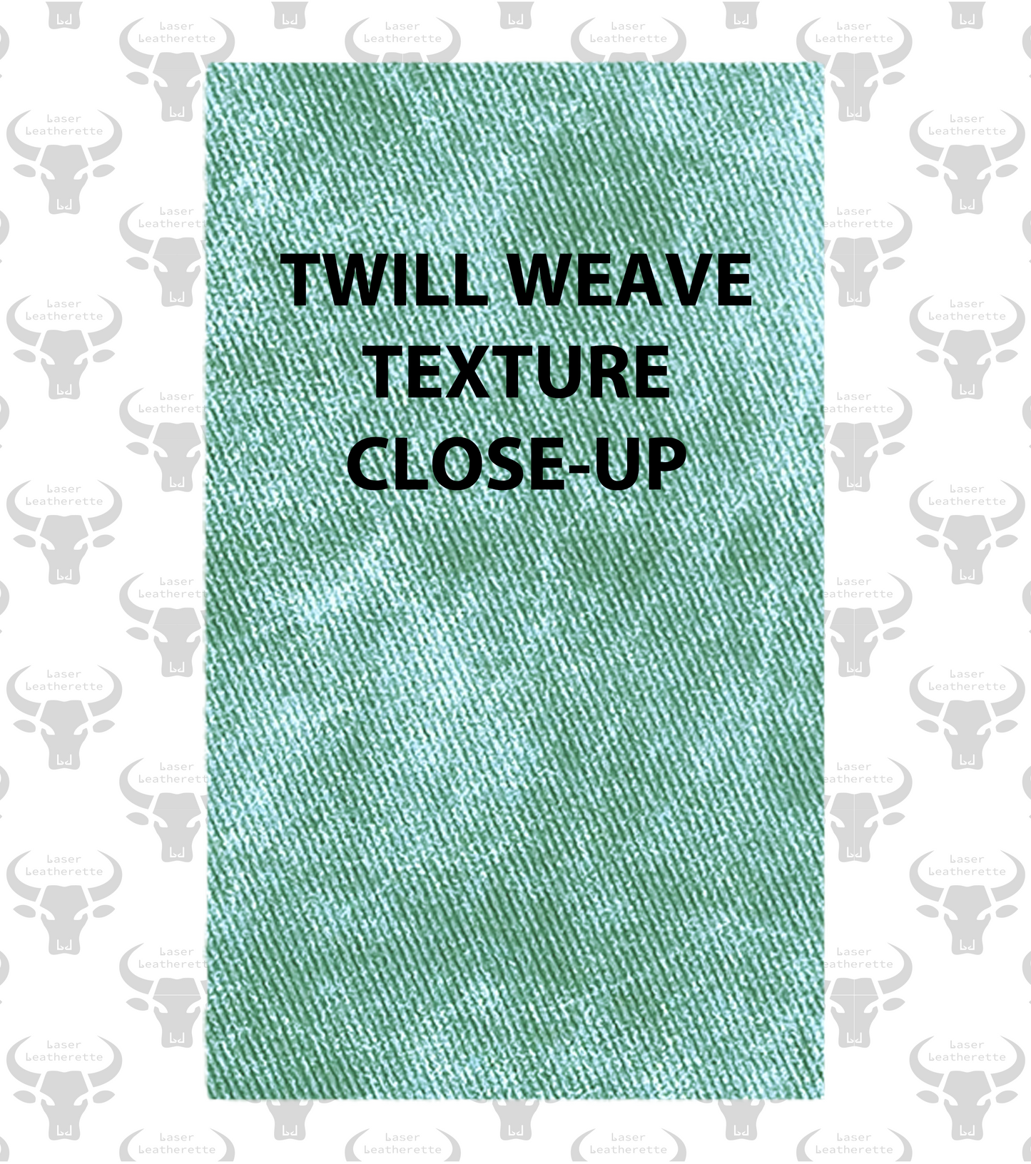 Denim - Worn Teal - 24"x12.25"x1.5mm Leatherette with adhesive (Twill weave texture)